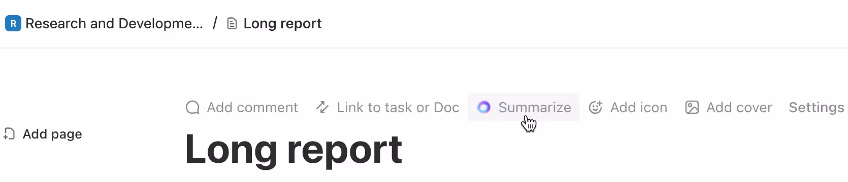 Use ClickUp AI in Docs